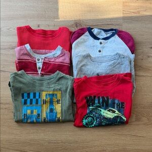Carter’s Assorted Kids Shirts - Red, Green, Gray - 4T